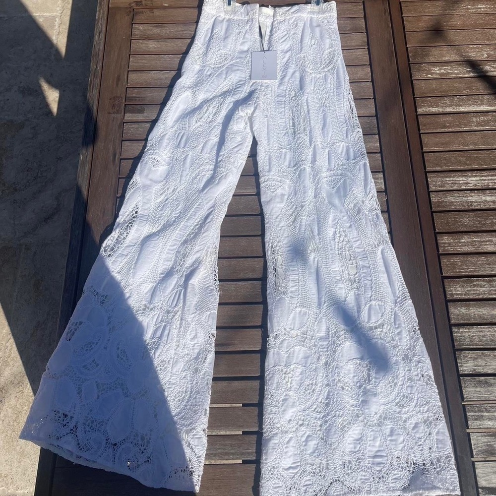 Alexis white lace pants (never worn) (XS true to size) (lace white pants)